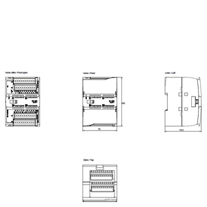 Digital I/O SM 1223, 16DI / 16DQ, 16DI DC 24V, 16DQ relay 2A