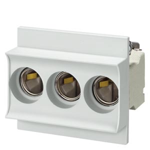 Biztosítóaljzat 3P D02 63.0A 400V porcelán  burkolattal kalapsínre 5SG SIEMENS
