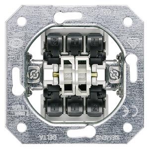 Delta 106+6 kettős váltókapcsoló betét süllyesztett rugós IP20 billentyű/gomb 5TA SIEMENS