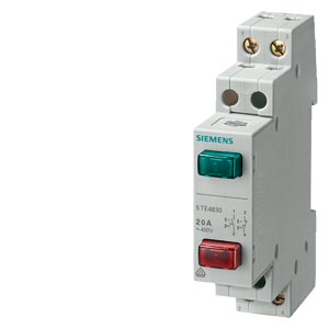 Nyomógomb 1-ny 1-z 20A 400V AC 1TE PUSHBUTTON, D=70MM 1NC/1NO 20A, 2BUTTON RED+GREEN SIEMENS
