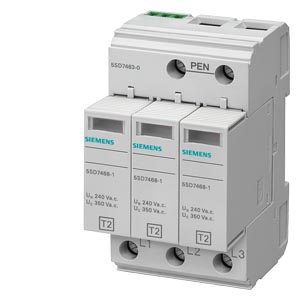Túlfeszültség-levezető T2 C 350V 20/40kA TN-C 3P  SENTRON SIEMENS