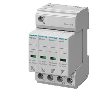Túlfeszültség-levezető T2 C 350V 20/40kA TN-S/TT 4P  SENTRON SIEMENS