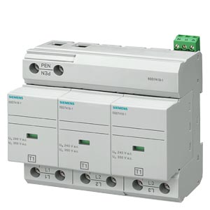 Túlfeszültség-levezető T1 B 350V 25/75kA TN-C 3P +távjelzés  SENTRON SIEMENS