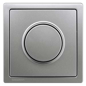Delta Style fedlap forgatógomb fényerőszabályozóhoz platina üres-jel IP20 műanyag fényes SIEMENS