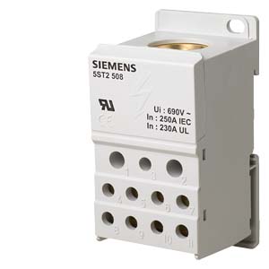 Sorkapocs elosztóblokk 1P 35…120mm2/2x2,5...25+5x2,5...16+4x2,5…10mm2 250A SENTRON SIEMENS