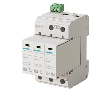 Kombi túlfeszültség-levezető T1+2 B+C 335V 50kA TN-C 3P +távjelzés  SENTRON SIEMENS