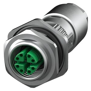 IE FC M12 Cable Connector PRO 4x 2 M12 plug-in connectors that can be assembled in the field (X-coded) 8-pole; metal enclosure; FC quick-connect technology; female contact insert; 1 pack = 1 unit. - Image 3