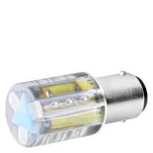 LED fényforrás jelzőoszlop-világítómodulhoz LED egyfejű cső 115V BA15d fehér SIRIUS SIEMENS