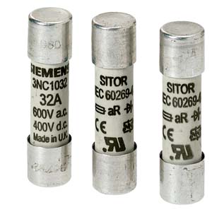 Olvadóbiztosító betét hengeres aR 10x38mm 32A 10-600V AC SITOR SIEMENS