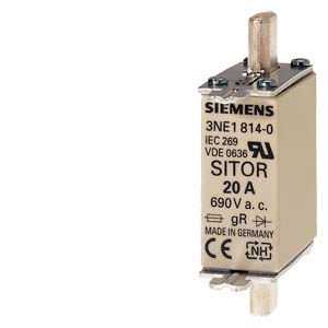 NH biztosítóbetét NH000 20A 690V homlokoldali-kioldásjelzéssel 3NE1814-0 SIEMENS
