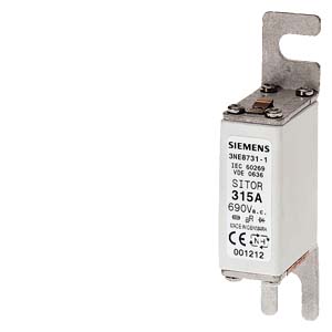 NH biztosítóbetét NH000 315A 690V aR homlokoldali-kioldásjelzéssel 3NE8731-1 SIEMENS