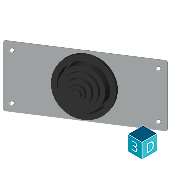 ALPHA 400/630 DIN cable entry flange sheet steel only for flat pack with 1 x cable support sleeve 8HC6900 only protection class 1 - Image 3