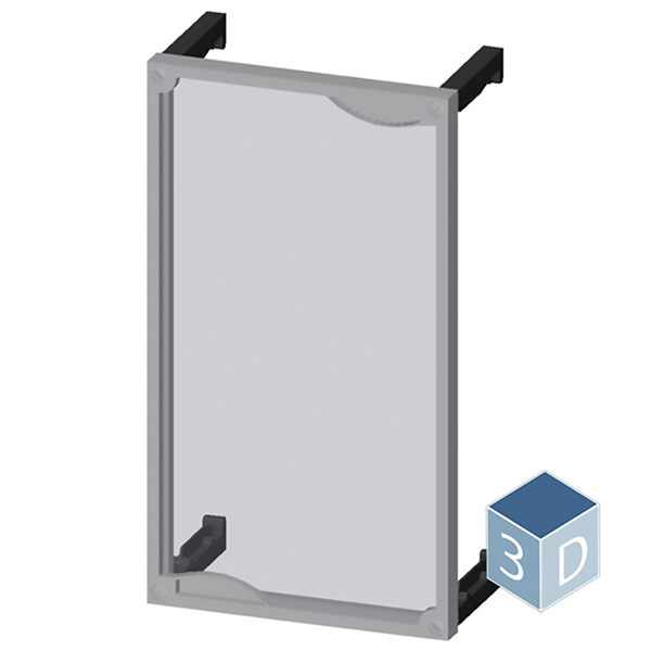 ALPHA 400/630/1250 DIN assembly kit front cover for unequipped panel transparent H = 450 mm - Image 3
