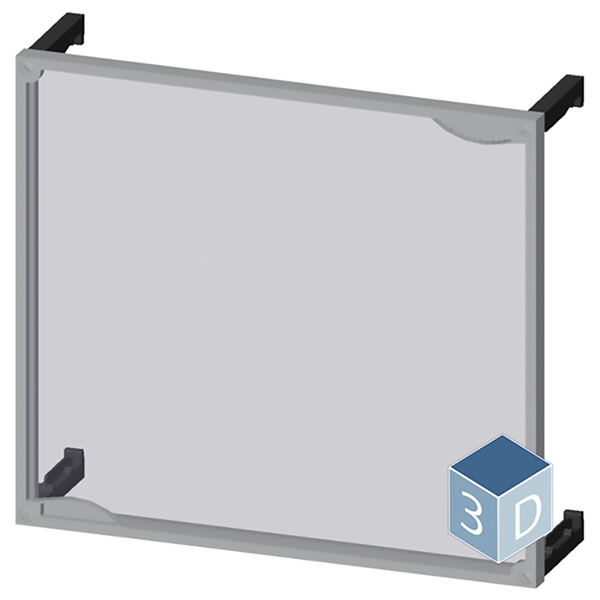 ALPHA 400/630/1250 DIN assembly kit front cover for unequipped panel transparent H = 450 mm - Image 3