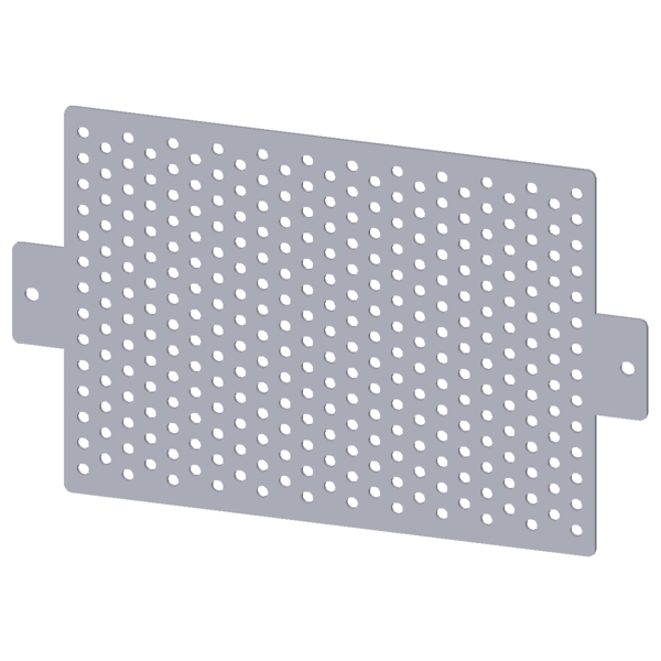 ALPHA 400/630/1250 DIN assembly kit mounting plate perforated with section cover H = 150 mm - Image 3