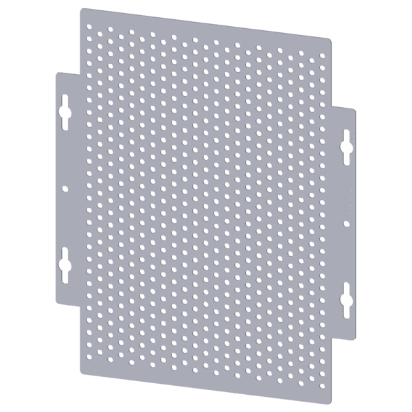 ALPHA 400/630/1250 DIN assembly kit mounting plate perforated with section cover H = 300 mm - Image 3