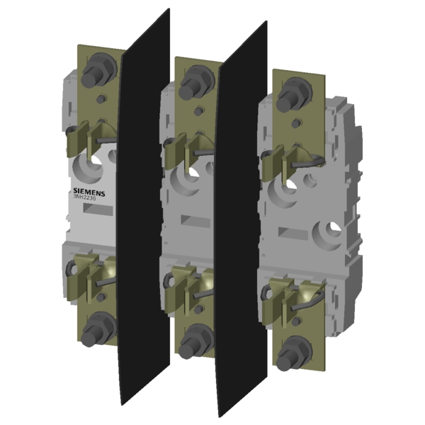 HRC fuse base plastic Sz. 1 3-pole 250A 690V flat terminal - Image 3