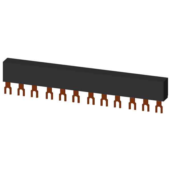 3-phase busbars modular spacing 45 mm for 4 breakers fork shape connections - Image 3