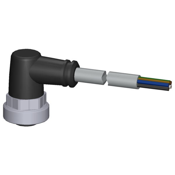 Power line 7/8" for 24 V connected and unconnected assembled with 1 x 7/8" angled on one side - Image 4