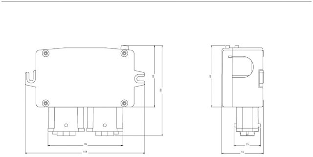 ECOFAST Energy TT clamping connector for feeder 6 mm2 2 x Q4/2 socket by Siemens