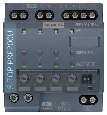 Module de sélectivité SITOP PSE200U, DC 24 V/4 x 3 ... 10 A avec signalisation par canal