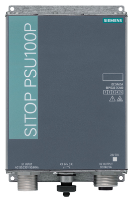 Alimentation SITOP PSU100P, 1-phasée DC 24 V/5 A en IP67 pour montage mural