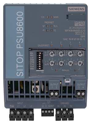 Système d'alimentation SITOP PSU8600 3AC DC 24 V/20 A/4x5 A PN/IE