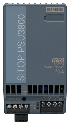 Alimentation SITOP PSU3800, 3-phase DC 12 V/20 A pour le chargement de batteries