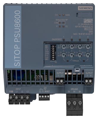 Système d'alimentation SITOP PSU8600 3AC DC 24 V/40 A/4x10 A EIP