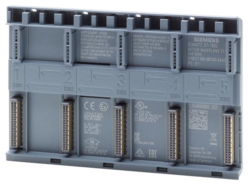 Bus de fond actif SIMATIC S7-1500 ST 1+4 Slot 4 Slot