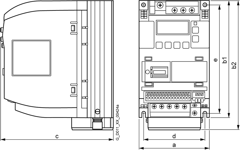 SINAMICS V20, 3 Střídavé 380-480 V, 3,00 kW, typ IP20 / UL open, FSB