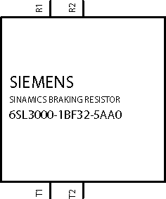 SINAMICS Braking resistor Input: 860 V DC Output: 250kW/15S 3.4 ohm