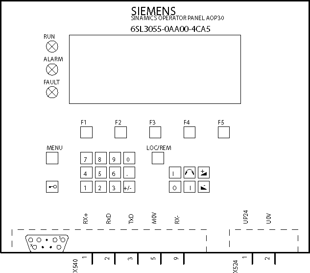 SINAMICS operator panel AOP30 language-neutral with memory expansion for Firmware V2.4 or higher!