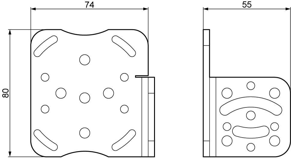 MV440, montážní panel, čtecí zařízení je velmi stabilní