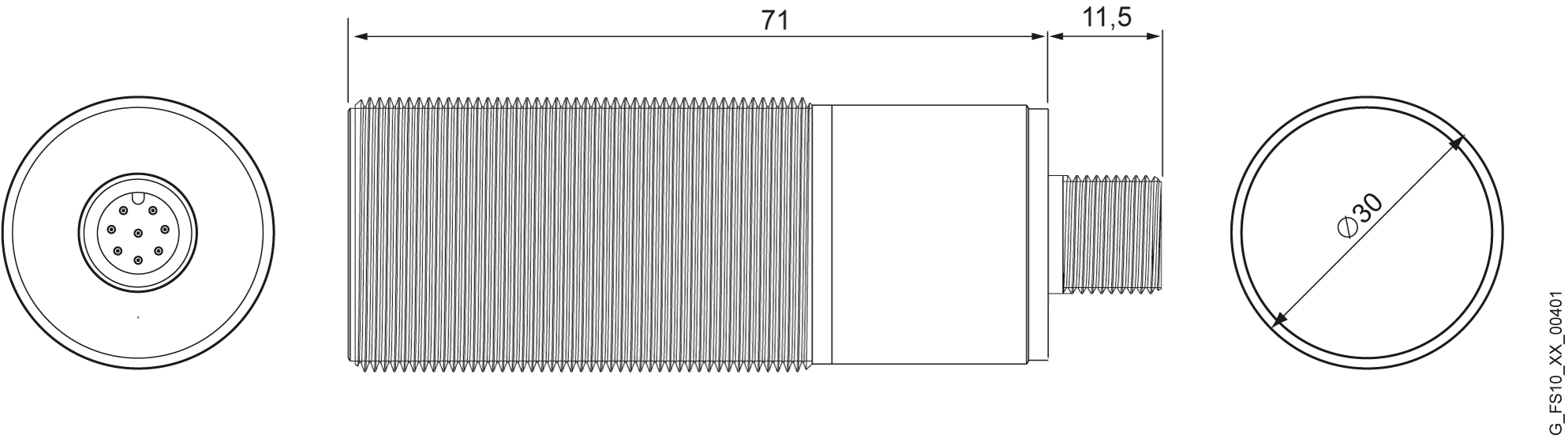 SIMATIC RF200, čtečka RF220R, RS422 (3964R) IP67, -25 až +70°C