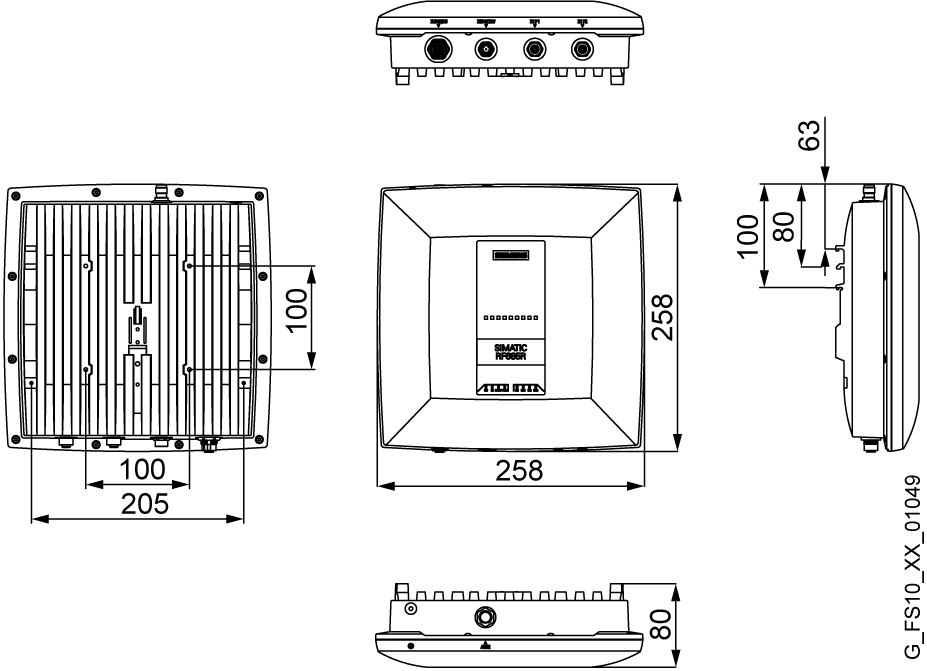 SIMATIC RF600, čtečka RF685R ETSI, Ethernet M12, PROFINET M12,IP65, -25 až +55°C