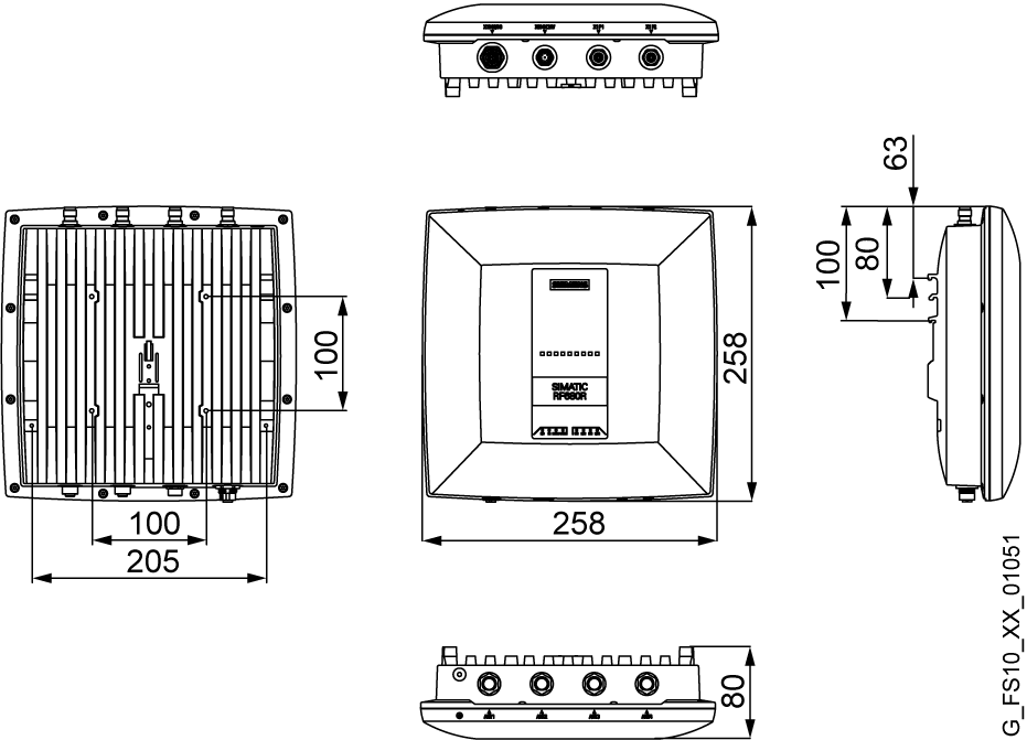 SIMATIC RF600, čtečka RF680R ETSI,Ethernet M12, PROFINET M12, IP65, -25 až +55°C