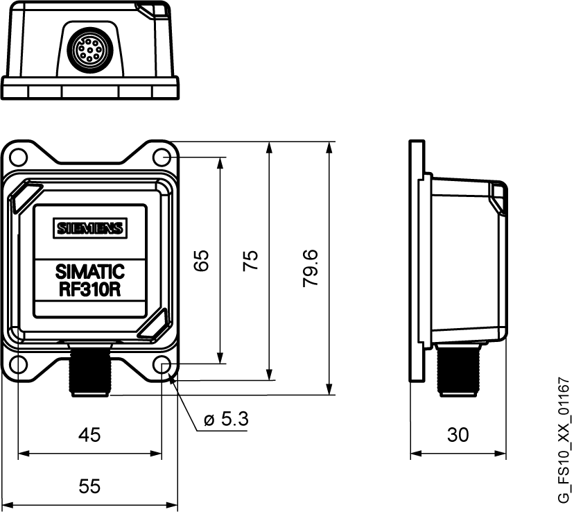 SIMATIC RF300, čtečka RF310R (GEN2), RS422 (3964R), IP67, -25 až +70°C