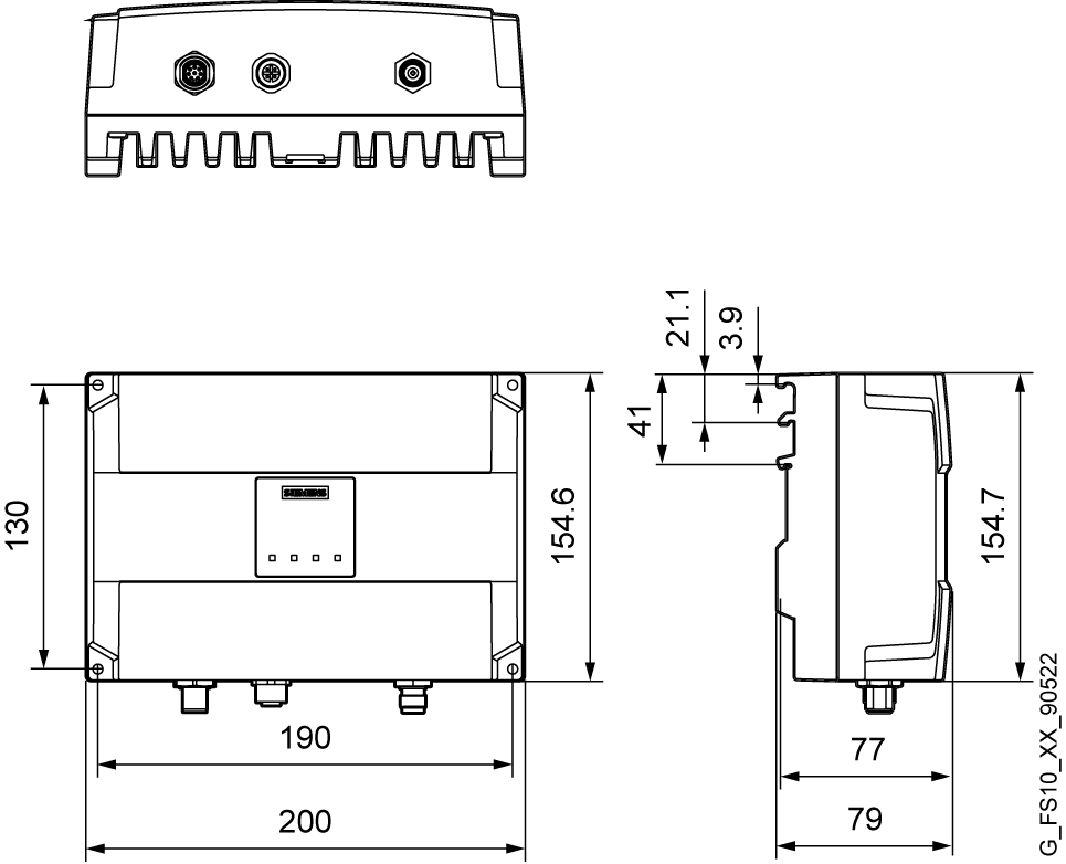 6GT2821-0AC12 SIMATIC RF200, čtečka RF290R, RS232/RS422 přepínatelné, bez antény
