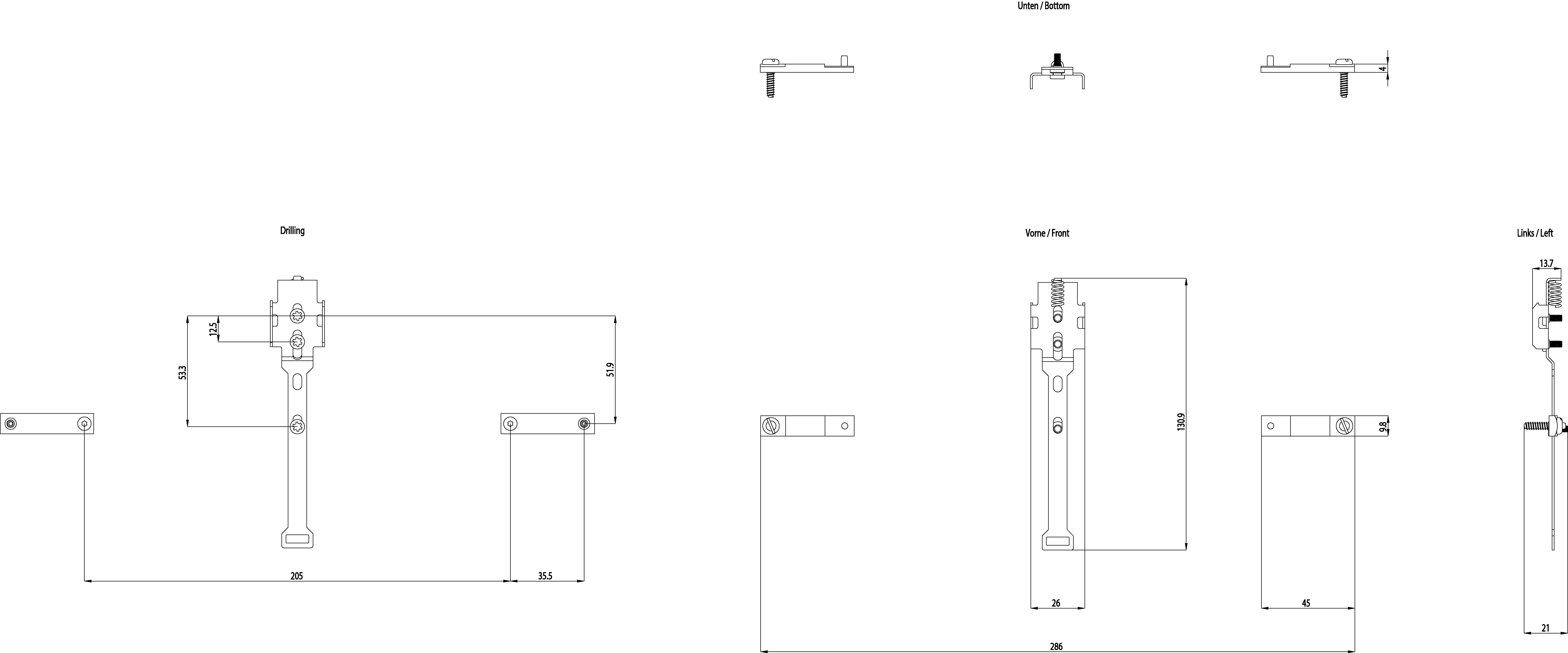 Sada pro montáž na lištu pro RF650R/RF680R/RF685R