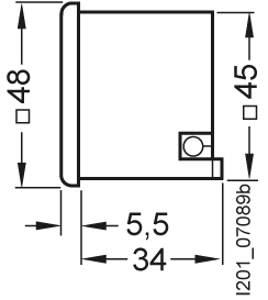Počitadlo provozních hodin 48x 48mm DC 10-80V bez clony 55x 55mm