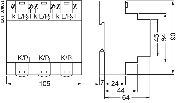 Měřicí transformátor proudu AC 3x 60/5A