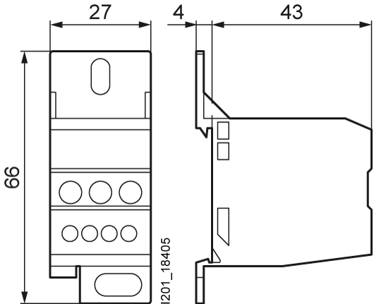5ST2504 Blok rozváděče 1pól., 80A, 690V vstup: 1x 16mm2 výstup: 8x 10mm2