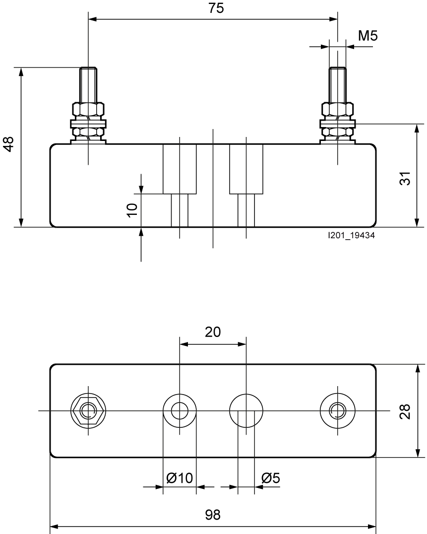 SITOR fuse holder 50 A 690 V 1-pole with bolt terminal with fixing dimension 75 mm - Image 2