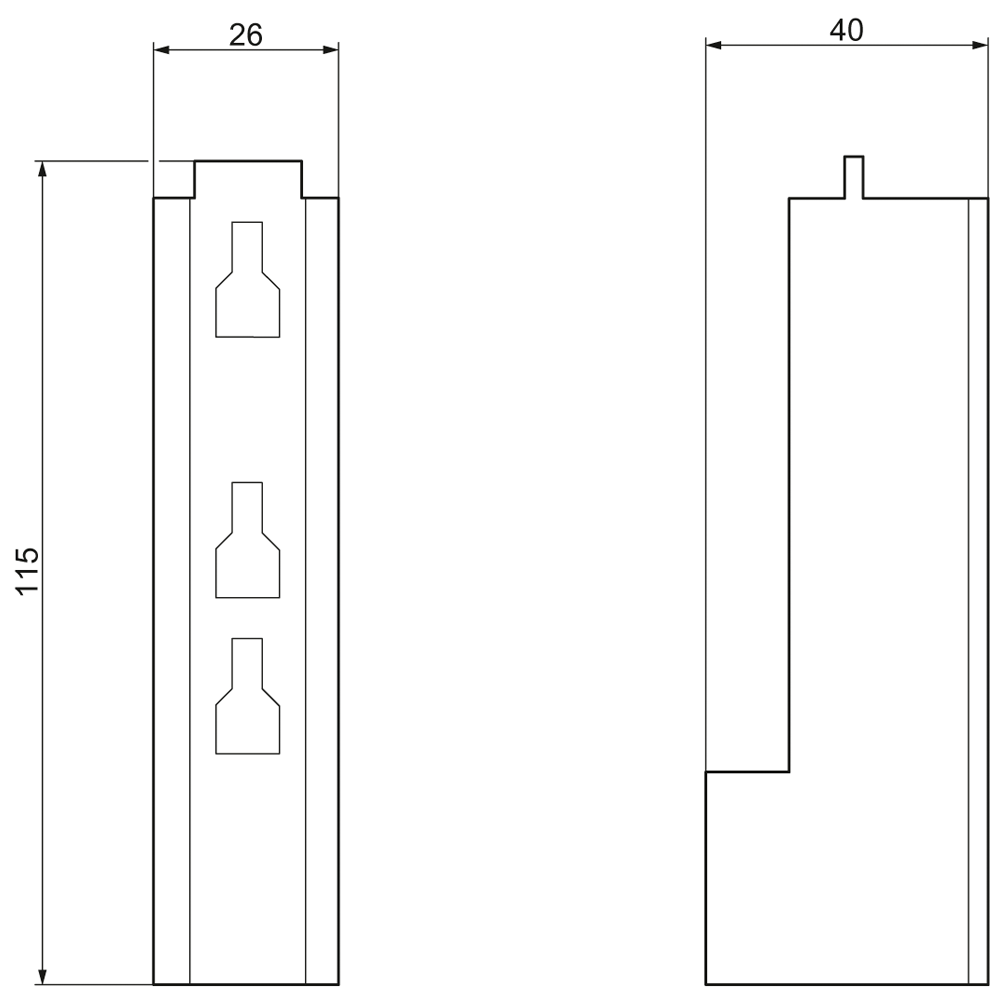 Spodek signálky AC 690V pro NH pojistkové vložky vel. 00-4