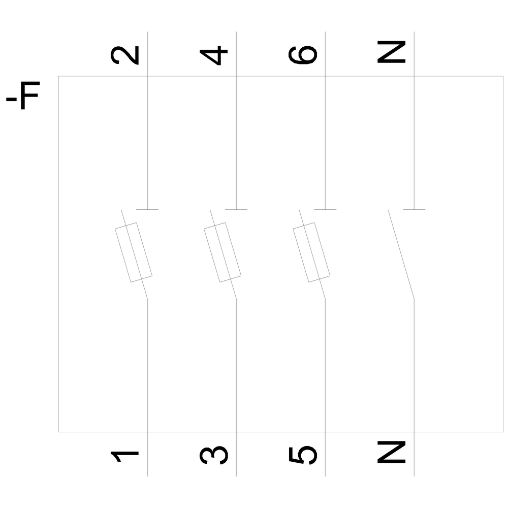 SENTRON, držák válcové pojistky, 10x38 mm, 3pól.+N jmenovitý proud: 32 A, jmenovité napětí AC: 690 V