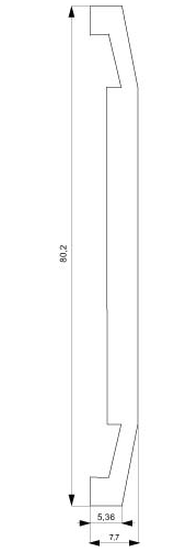 DELTA line rám jednoduchý, titanová bílá