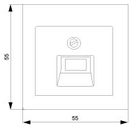 DELTA i-system krycí deska UAE zásuvka, pro jednoduchou a dvojitou, titanová bílá