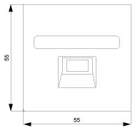 DELTA i-system krycí deska UAE zásuvka s popisovacím polem, titanová bílá