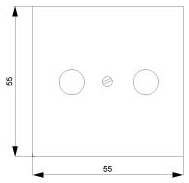 5TG2561 DELTA i-system krycí deska pro TV/RF/SAT 2 otvory, titanová bílá